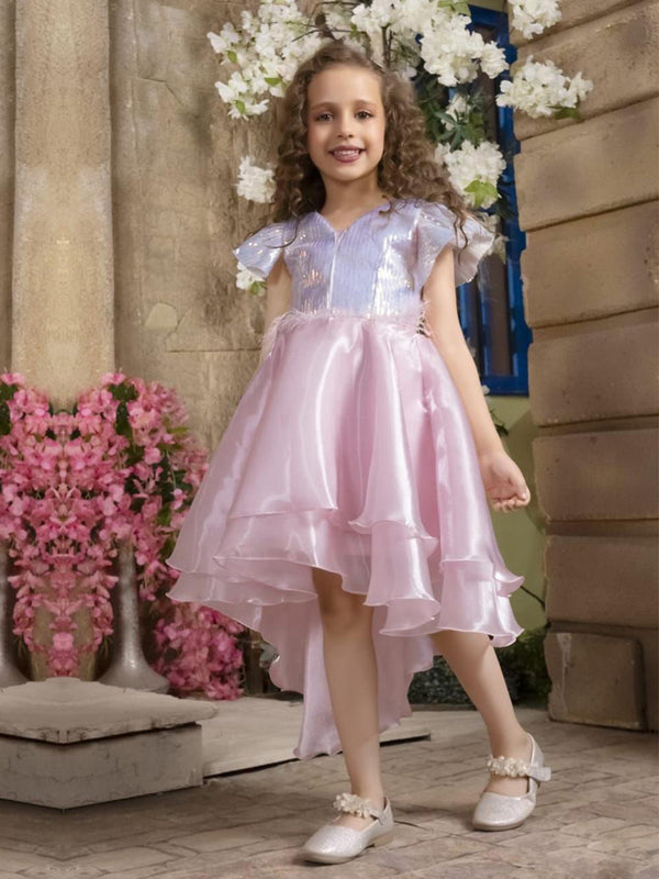 Graceful Pink Frock for Girls