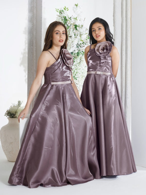 Warm Rusty  Gown for Girls