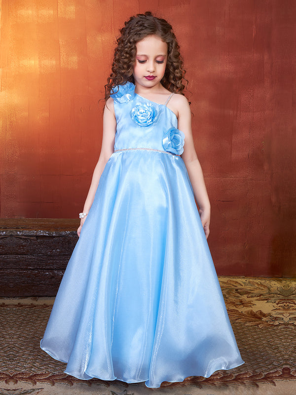 Tranquil  Ocean Blue Gown for Girls