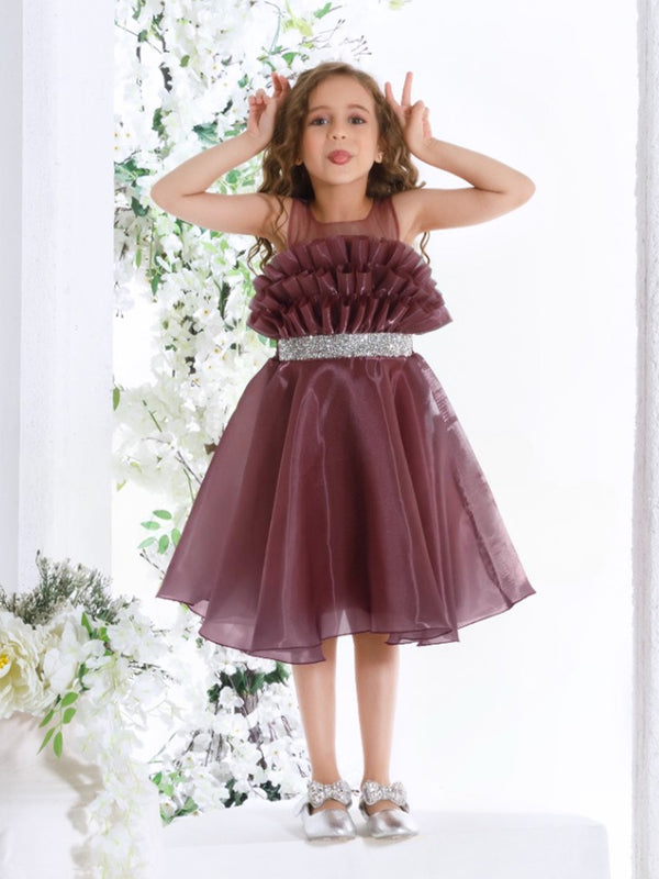 Regal Maroon Frock for Girls