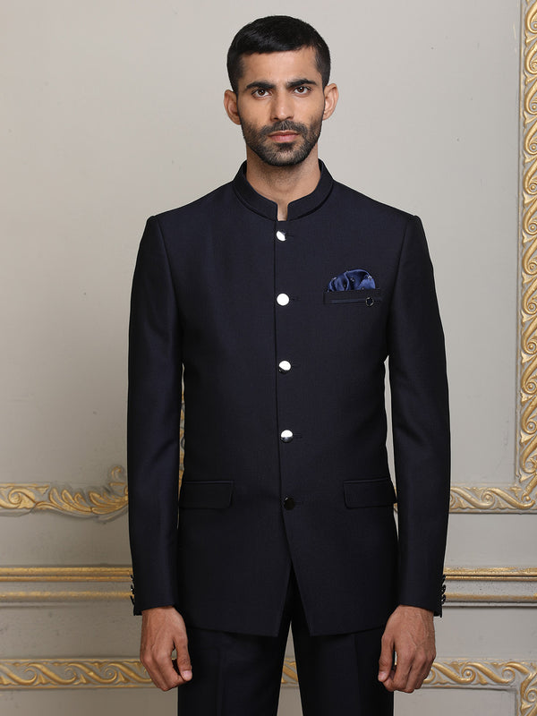 Dynamic Black Imported Designer Jodhpuri Suit For Men