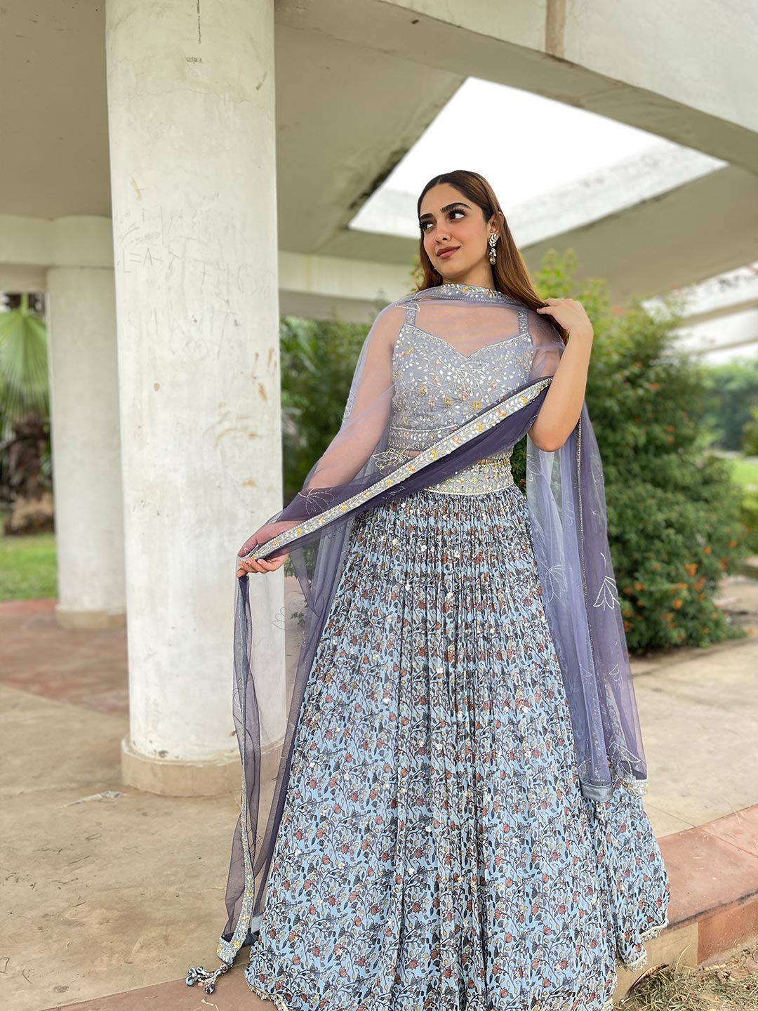 Grey Lehenga - Buy Grey Colour Lehenga Choli Online – Koskii